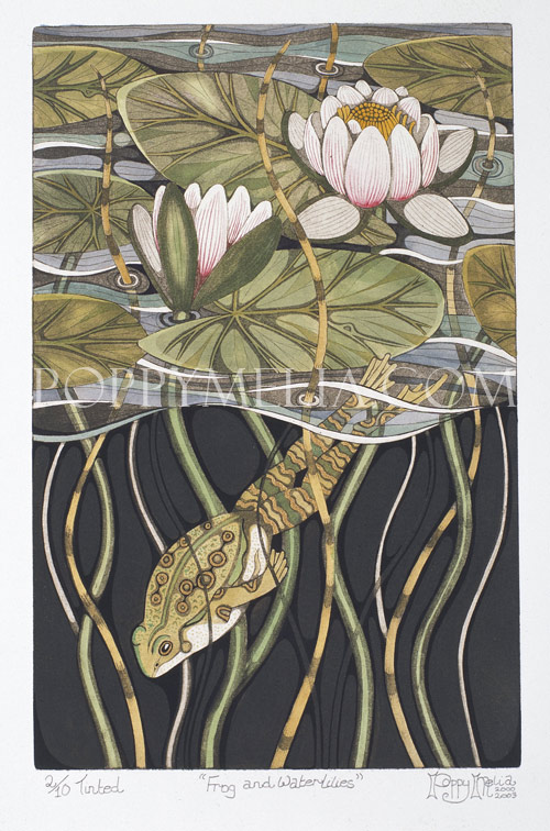Frog and Waterlilies